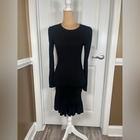 Sundry Black Long Sleeve Dress NWT - Picture 6 of 14